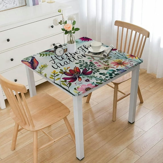 WYYP Wildflower Beautiful Fierce Square Table Cover 100% Polyester Fiber 46*46
