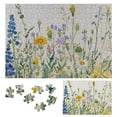 thumbnail image 1 of WYYP Wildflowers Daisies Watercolor Painting Wood Puzzle Gift for Family Friends 300 PCS, 1 of 6