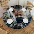 thumbnail image 1 of WYYP Wolf Quotes Furry Art Round Tablecloth 100% Polyester Outdoor Fitted White, 1 of 8
