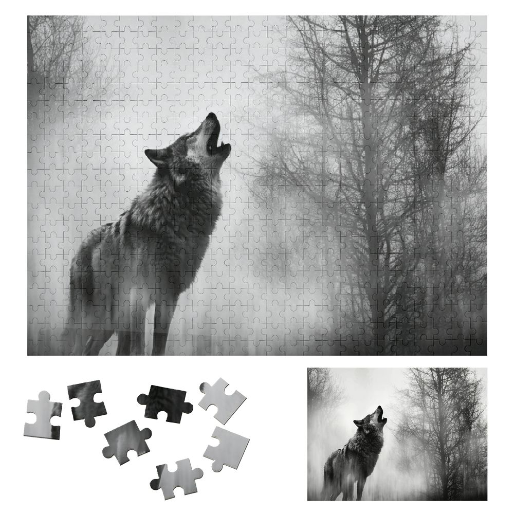 YMXFXP 500-Piece Jigsaw Puzzle - Wooden Fox Sleeping Art, Fun & Challenging Family Game