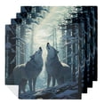 thumbnail image 1 of WYYP Wolfs Snowy Forest Full Moon Dinner Napkin for Dining Table Kitchen Daily Party Housewarming Farmhouse Decor Home Decor 4 PCS, 1 of 7