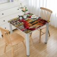 thumbnail image 1 of WYYP Words Quote Art & Language Square Tablecloth Outdoor Fitted 100% Polyester Fiber 52*52, 1 of 8