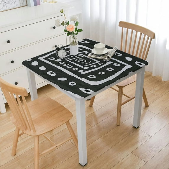 WYYP illusionism Full Width Single-Sided Printing Tablecloth, Oil Resistant and Wrinkle Resistant, 100% Polyester Fiber, Easy to Install, Room Temperature Washable 36*36