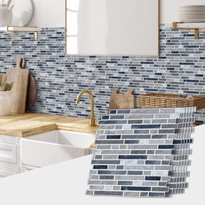WYZCTTD 12-Pack 3D Peel and Stick PVC Tile Stickers for Kitchen Backsplash, 12 Sq.Ft