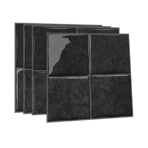 WYZCTTD 12-Pack 3D Peel and Stick Wall Tiles 6"x6" Premium Gel Self-Adhesive Tile Backsplash Heat Water Resistant for Kitchen Bathroom RV Fireplace