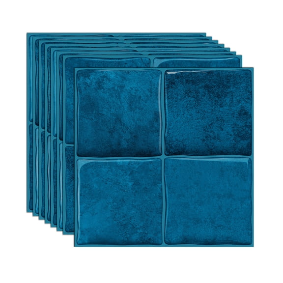 WYZCTTD 12-Pack 3D Peel and Stick Wall Tiles 6"x6" Premium Gel Self-Adhesive Tile Backsplash Heat Water Resistant for Kitchen Bathroom RV Fireplace