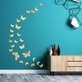 thumbnail image 1 of WYZCTTD 36 Pcs Butterfly Mirror Wall Stickers Removable Acrylic Self Adhesive Decal Decor, 1 of 6