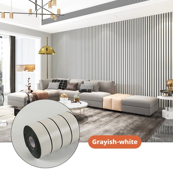 WYZCTTD 3D Wood Slat Wall Panel Peel and Stick Self Adhesive PVC Wallpaper Roll 2.8mm Thick 15.75x118 In 12.91 Sq Ft