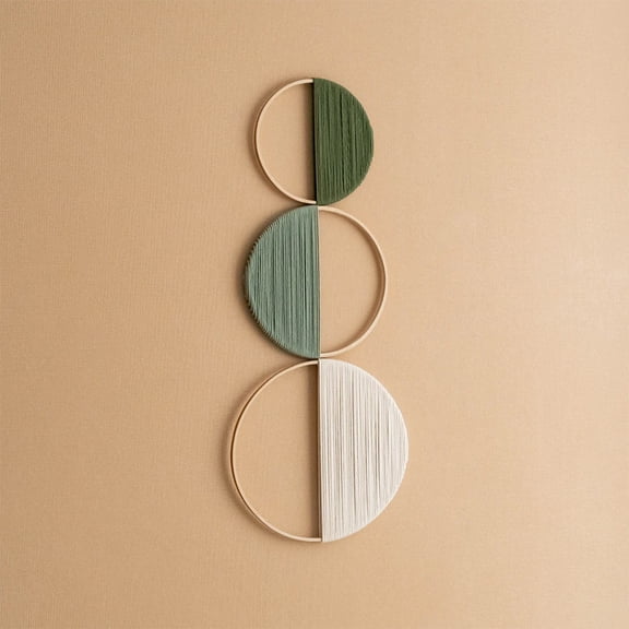 WYZCTTD 3Pcs Bohemian Woven Wall Decor Circle Hoop Art for Living Room Bedroom Nursery