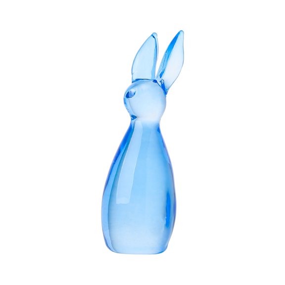 WYZCTTD 4.1 Inch Crystal Rabbit Figurine, Small Bunny Statue Collectible, Decorative Easter Hare Mascot Animal Art Paperweight
