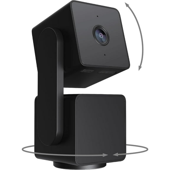 WYZE Cam Pan v3 Indoor/Outdoor IP65-Rated 1080p Pan/Tilt/Zoom Wi-Fi Smart Home Security Camera with Motion Tracking for Baby & Pet, Color Night Vision, 2-Way Audio,Black