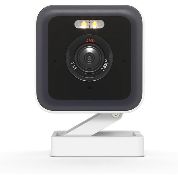 WYZE Cam v3 Pro 2K Indoor/Outdoor Wi-Fi Security Camera with Color Night Vision, Edge AI, Integrated Spotlight & Siren, 2-Way Audio, Compatible with Alexa & Google Assistant, White