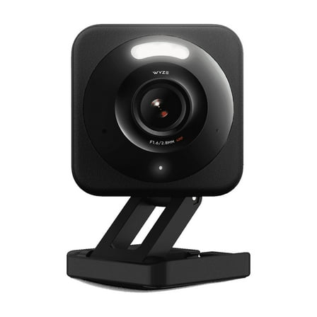 WYZE Cam v4, 2K HD Wi-Fi Smart Home Security Camera, Indoor/Outdoor, Pet/Baby Monitor, Motion Activated Spotlight/Siren, Enhanced Color Night Vision, 2-Way Audio, Wired, Black