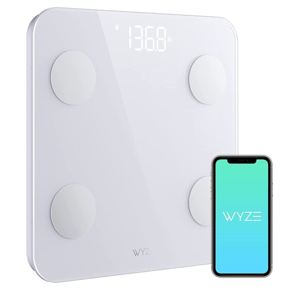 WYZE Scale S, Bluetooth connected Smart scale for Body Weight and BMI, Body Composition Analyzer, Body Fat Scale, Digital Bathroom Scale, Heart Rate Monitor, 400 lb