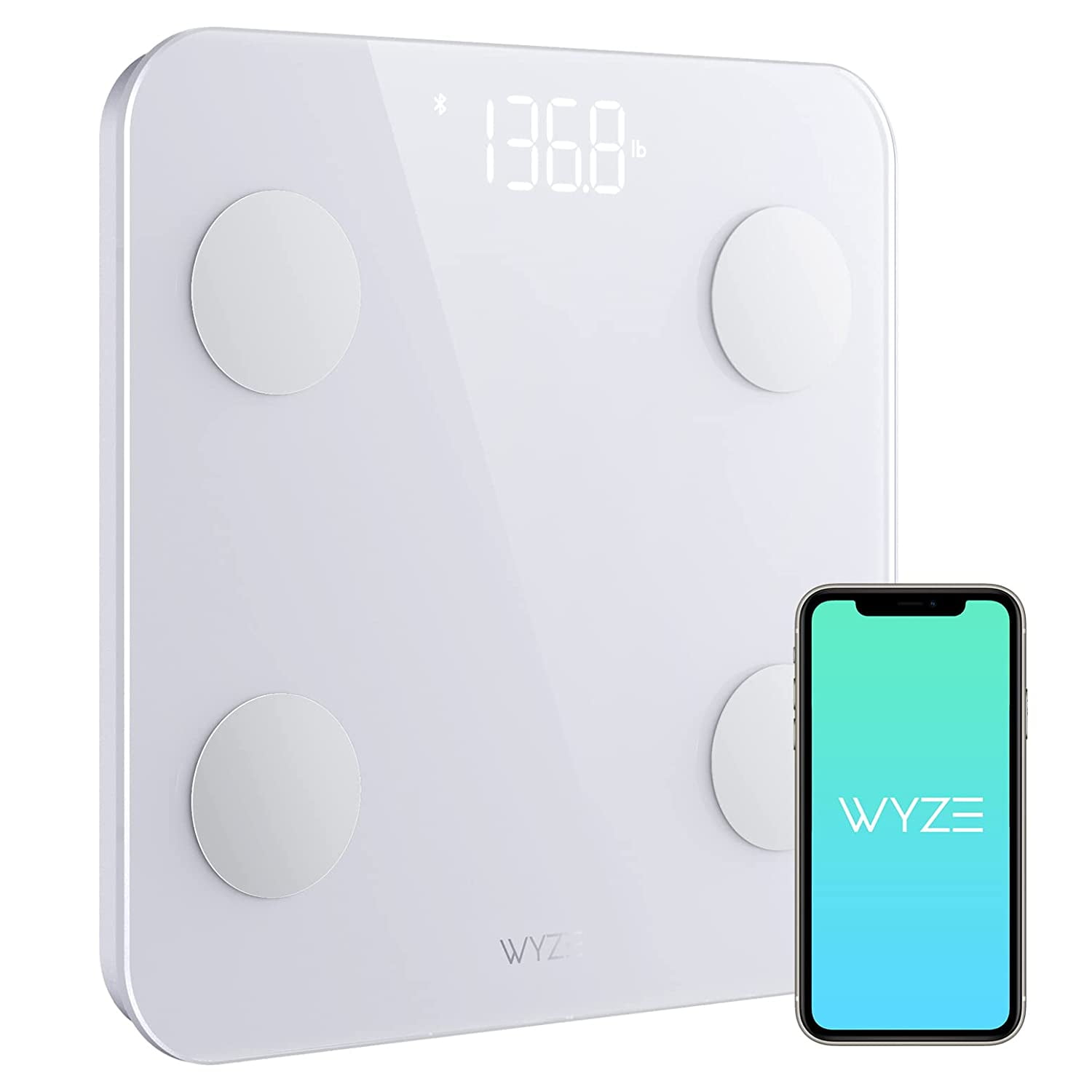 WYZE Smart Scale X for Body Weight, Digital Bathroom Scale for BMI, Body  Fat, Water and Muscle, Heart Rate Monitor, Body Composition Analyzer for