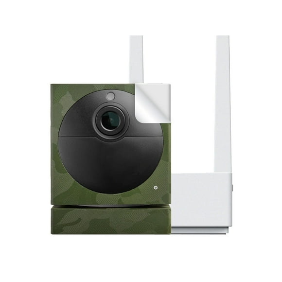 WYZE WVOD1B1CAMO Wireless Outdoor Surveillance Security Camera with Dbrand Skin