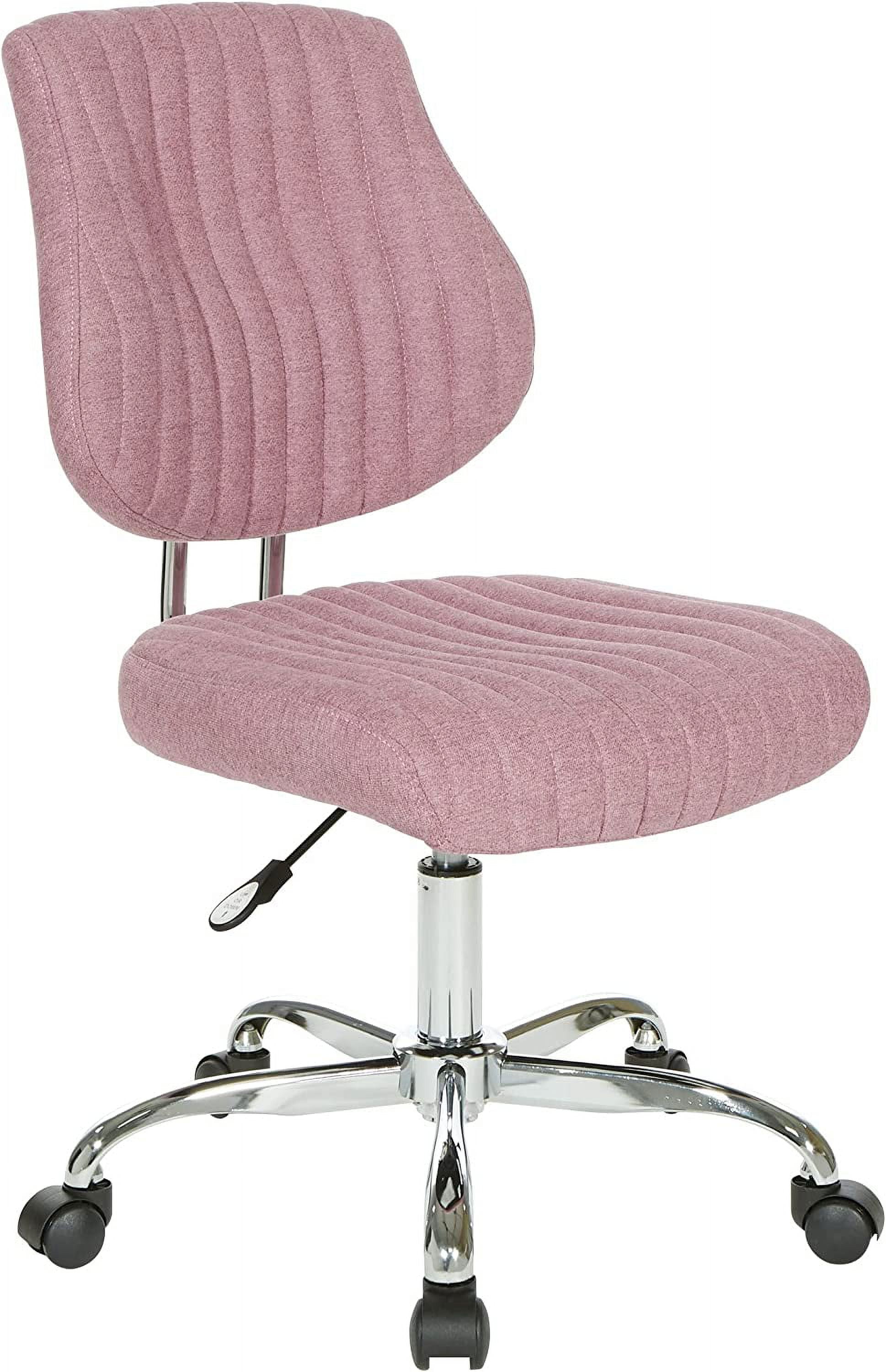 Ergonomic Mesh and Metal Task Chair in Orchid with Swivel Base