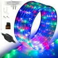 thumbnail image 1 of WYZworks 108LEDs, 10ft LED Rope Light, Connectable Waterproof Permanent Outdoor Clear PVC Tube, ETL Certified, Christmas Trees Holiday Decorative Landscape Backyard Patio Accent Lighting - Colorful, 1 of 10