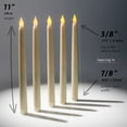 WYZworks 11" Ivory Taper LED Faux Wax Candle 12 Pack