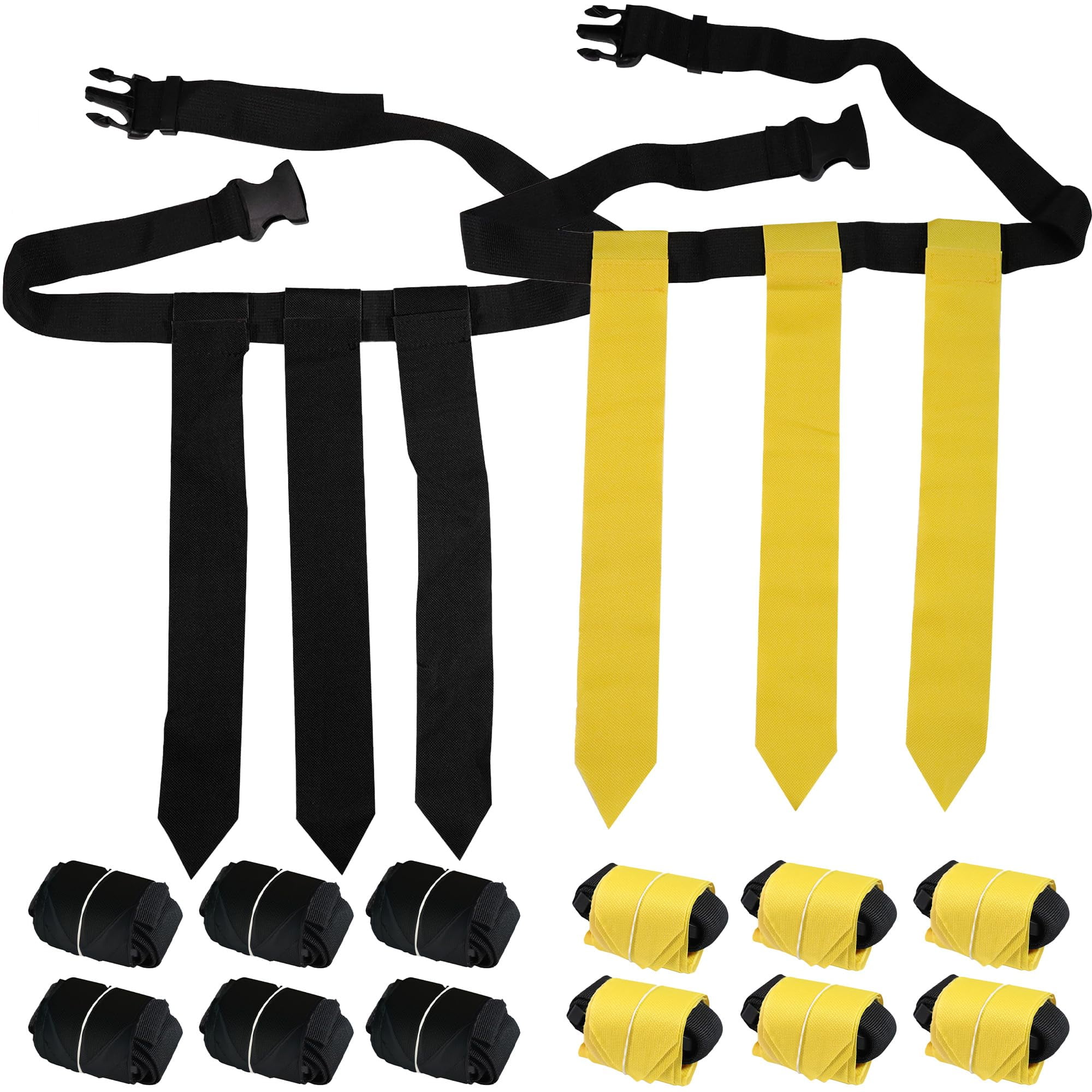 Set De 5 Ceintures De Flag Football – 10 Drapeaux, Réglables, En PP, Pour Entraînement Jeunes Et Adultes, Jeux Sans Plaquage !