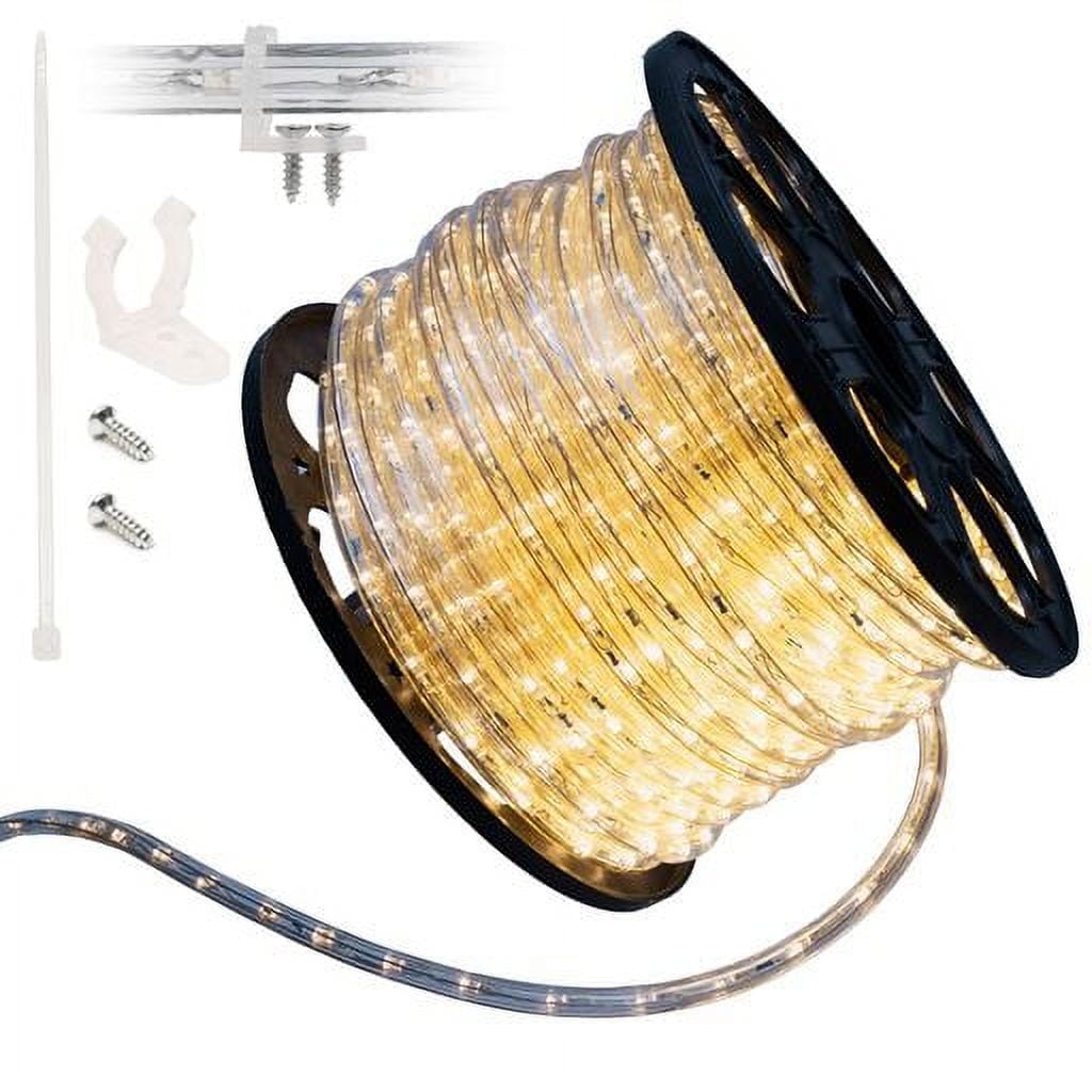 WYZworks 150 feet LED Rope Lighting (WARM WHITE) Blue, Green, Red, RGB ...