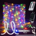 thumbnail image 1 of WYZworks 20ft Colorful LED Outside Rope Light - 8 Modes, Waterproof Permanent Outdoor Accent Lighting w/Remote, Flexible Clear Tube, ETL Certified, Exterior Christmas Patio Palm Tree Yard Ambient, 1 of 8
