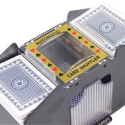 WYZworks – 4 Deck Casino Automatic Card Shuffler - Shuffler for Cards Shuffling (1-4 Deck) - Battery Operated – Electric Card Mixer for Family, Party Poker/Blackjack/Home Card Games – Black