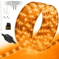 thumbnail image 1 of WYZworks 50 feet 3/8" Thick ORANGE Pre-Assembled LED Rope Lights with 25', 50', 100', 150' option - Christmas Holiday Decoration Lighting | UL Certified, 1 of 10