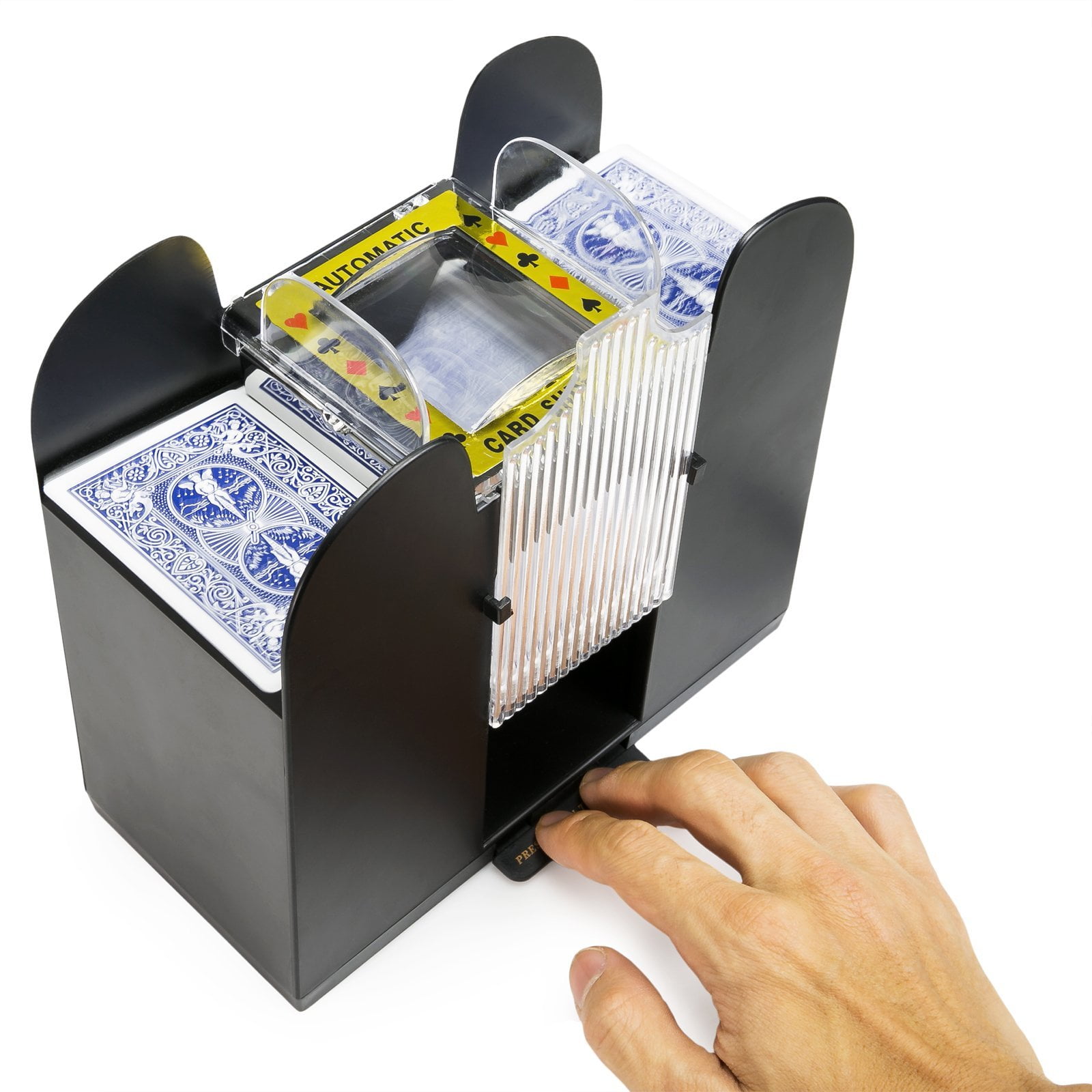 Wyzworks Automatic Card Shuffler for 1-6 Decks, Battery Operated ...