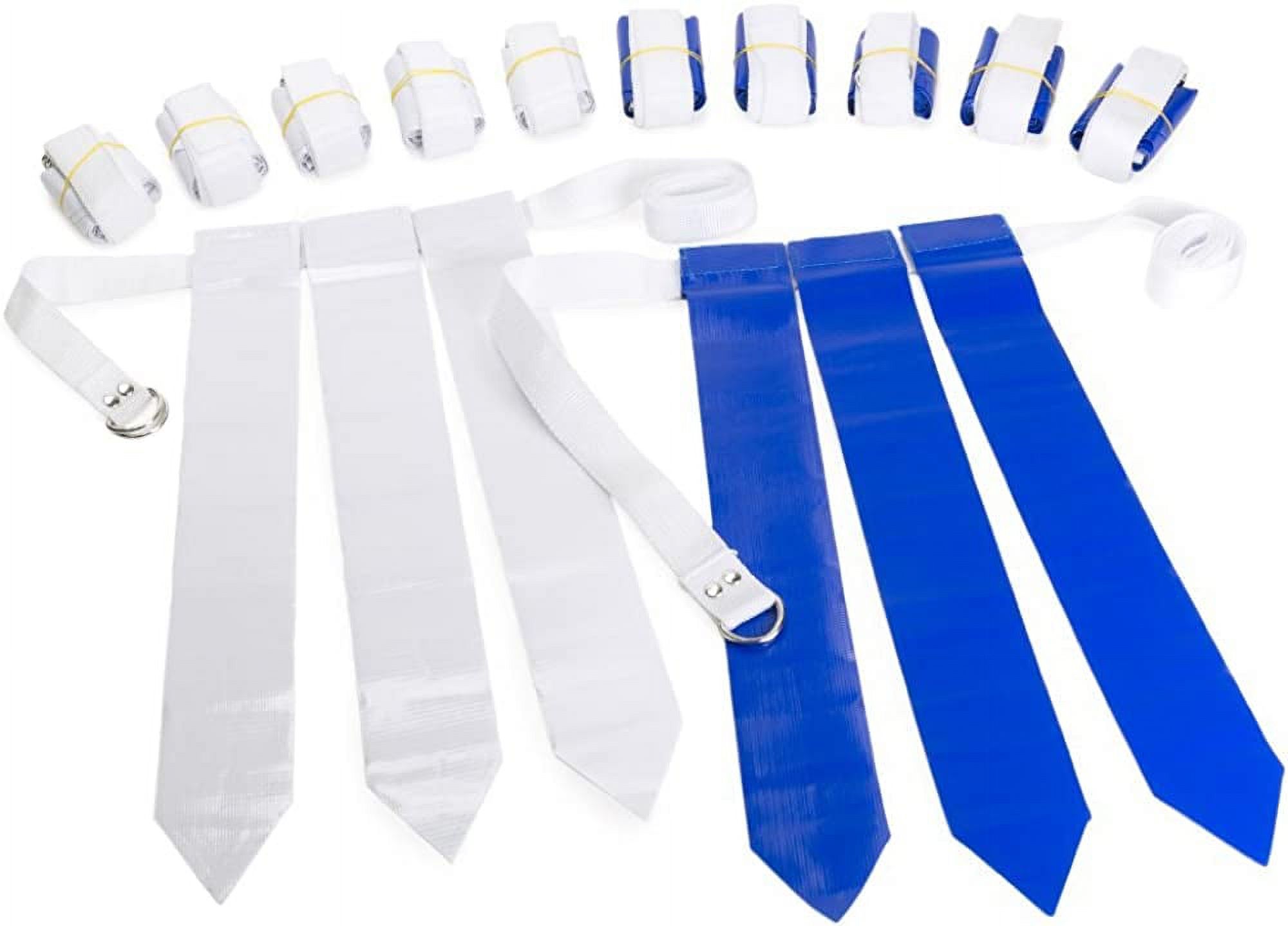WYZworks Flag Football Set for Adults and Youth 12 Belts, 18 Blue