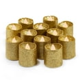 thumbnail image 1 of WYZworks Flameless LED 1.5" Gold Glitter Tea Light Faux Wax Candle, Set of 12, 1 of 5