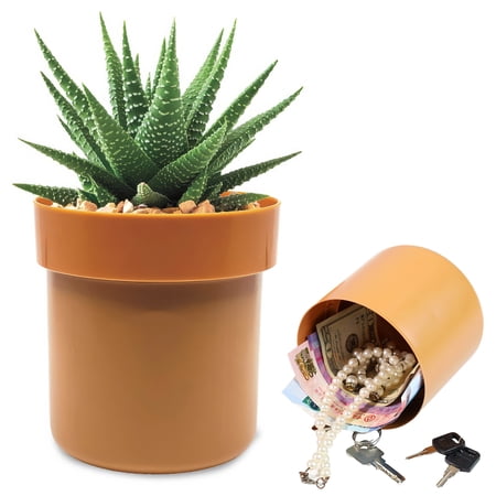 WYZworks Flower Pot Diversion Safe with Secret Hidden Key Safe Lock Box Storage, Spare Key Hider and Valuables and Emergencies Entry for Airbnb, Rentals, Outdoor, Garden, Home, Office, Yard