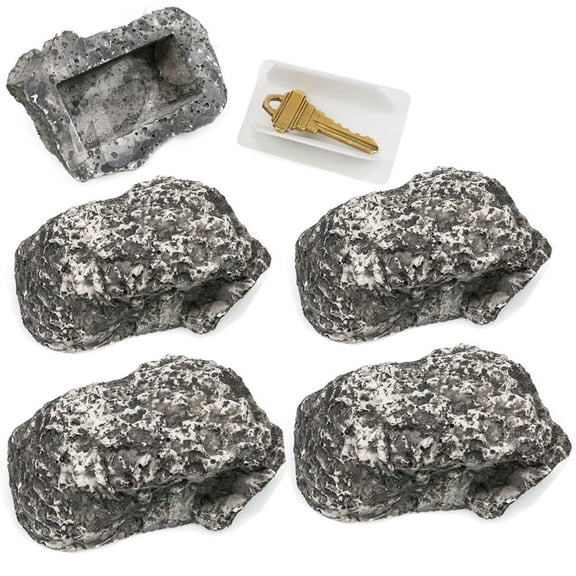 WYZworks Hide-a-Key Realistic Looking Rock Key Safe Holder 5PK
