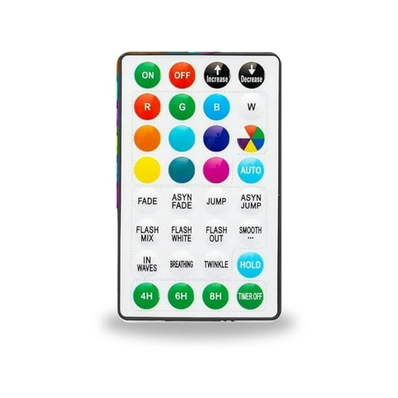 WYZworks LED Strip Remote Control  32-Button IR Controller with Full Customization, Multi-Color Options, Lighting Effects and Long-Range Performance for LED Rope Lights