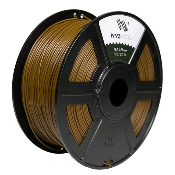 WYZworks PLA 1.75mm BROWN Premium Thermoplastic Polylactic Acid 3D Printer Filament - Dimensional Accuracy +/- 0.05mm 1kg/2.2lb + Multiple Color Options Available