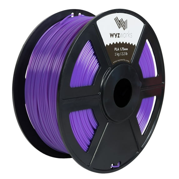 WYZworks PLA 1.75mm [ PURPLE ] Premium Thermoplastic Polylactic Acid 3D Printer Filament - Dimensional Accuracy +/- 0.05mm 1kg/2.2lb + [ Multiple Color Options Available ]