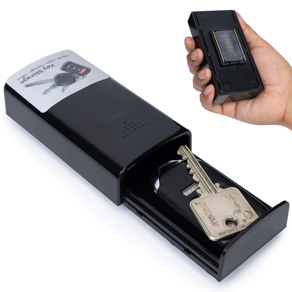 WYZworks XL Magnetic Key Hider Outdoor Hidden Storage Compartment for Car Key Fob, Black