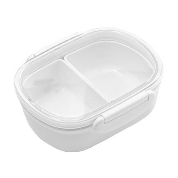 WYanRUI 3 Compartment Reusable Divided Food Storage Container with Airtight Clear Lid, Portable Leakproof Snack Meal Prep Box for Fridge Office Picnic Travel Portion Control,13.4x11.4x5.2cm