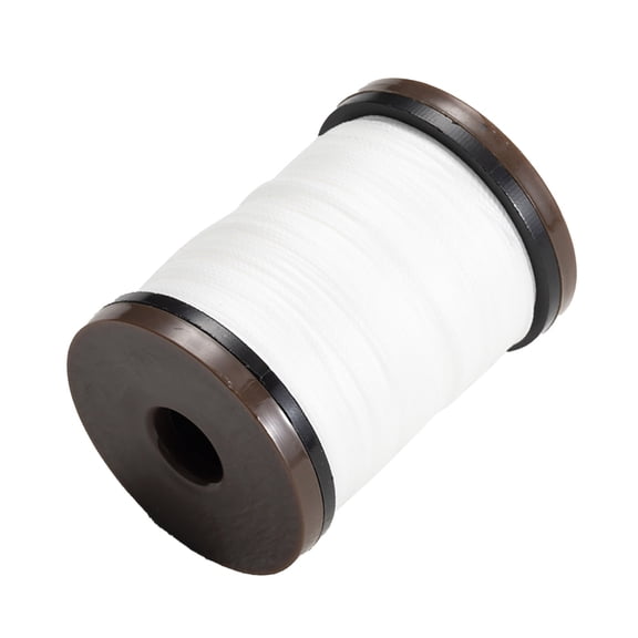 WYanRUI Black White Waxed Polyester Braided Sewing Thread, Durable Elastic Hand Stitching Cord for Leather Craft Book Binding Bag Shoe DIY Craft Supplies