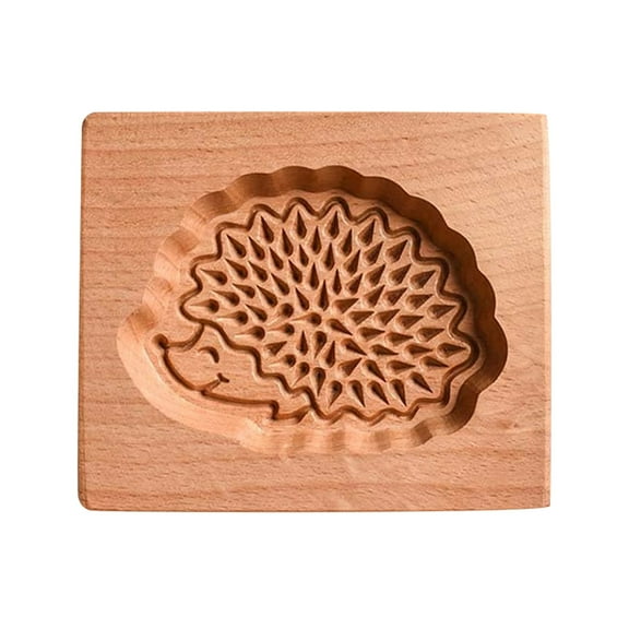 WYanRUI Carved Wooden Cookie Embossing Stamp Mold, Floral Animal Pattern Baking Press Tool for Shortbread Springerle Pie Crust Gum Paste DIY Kitchen Bakeware Supplies