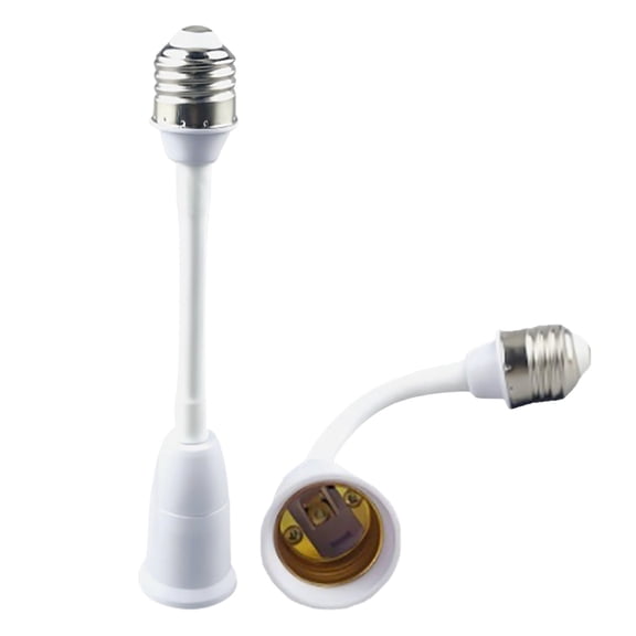 WYanRUI Flexible Gooseneck E27 Light Socket Extension Adapter, Heat Insulated Bendable Lamp Holder Extender for LED Incandescent Chandelier Ceiling Light Fixtures,20x4x4 cm