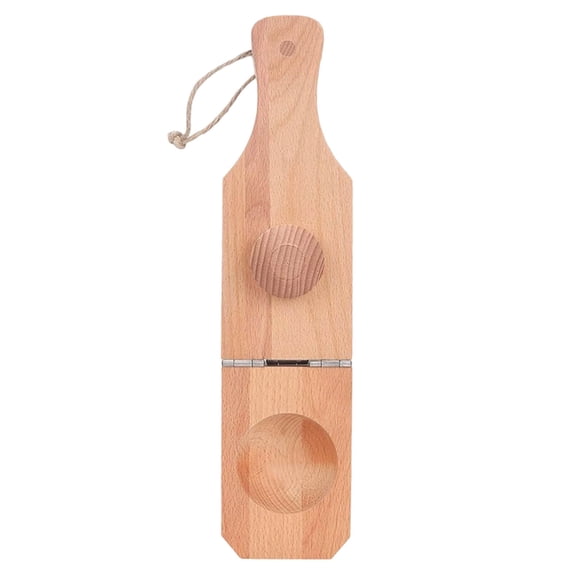 WYanRUI Foldable Natural Wooden Tostones Press Maker, Handheldgreenery ain Chip Smasher Tool for Homemade Banana Chips Home Outdoor Kitchen Cooking Gadget
