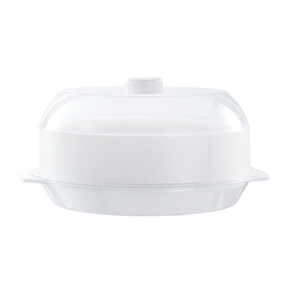 WYanRUI Microwave Steamer Box with Vent Transparent Lid & Side Handles, Heat Resistant Reusable Food Steaming Container for Veggie Bun Home Kitchen Daily Meal Prep