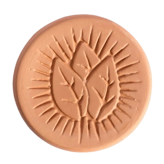 WYanRUI Natural Clay Tobacco Humidifier Discs Leaf & Round Embossed Shape Moisture Regulating Stone for Tobacco Jar Airtight Storage Container Pantry Bar Organizer