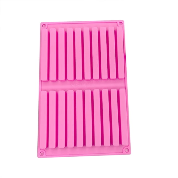 WYanRUI Strip Shaped Food Grade Silicone Molds, Flexible Non Stick Bakeware Tray for Chocolate Jelly Soap Candle Homemade Dessert DIY Craft Kitchen Supply