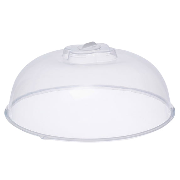 WYanRUI Transparent Dome Microwave Splatter Cover with Steam Vents & Grip Handle, Oil Proof Food Heating Lid for Fridge Storage Daily Household Meal Prep Kitchen Accessory