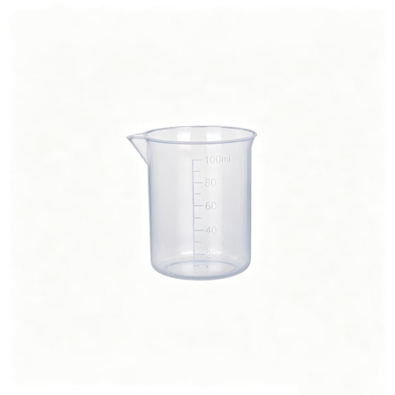 WYanRUI Transparent Plastic Graduated Measuring Beaker with Spout, Clear Volume Mark Liquid Measuring Cup for Baking Cooking Lab Household Ingredient Portion Control