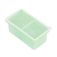 thumbnail image 1 of WYanRUI Two Cavity Silicone Freezer Tray with Sealing Lid, Reusable Portion Mold for Broth Soup Sauce Stew Large Ice Cube Homemade Frozen Food Storage,11.8*6.8*5.5cm,Green, 1 of 6