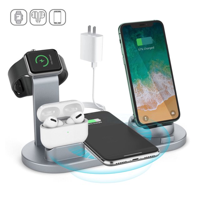 WZCPCV 6 in 1 Wireless Charging Station,Fast Charging Station for