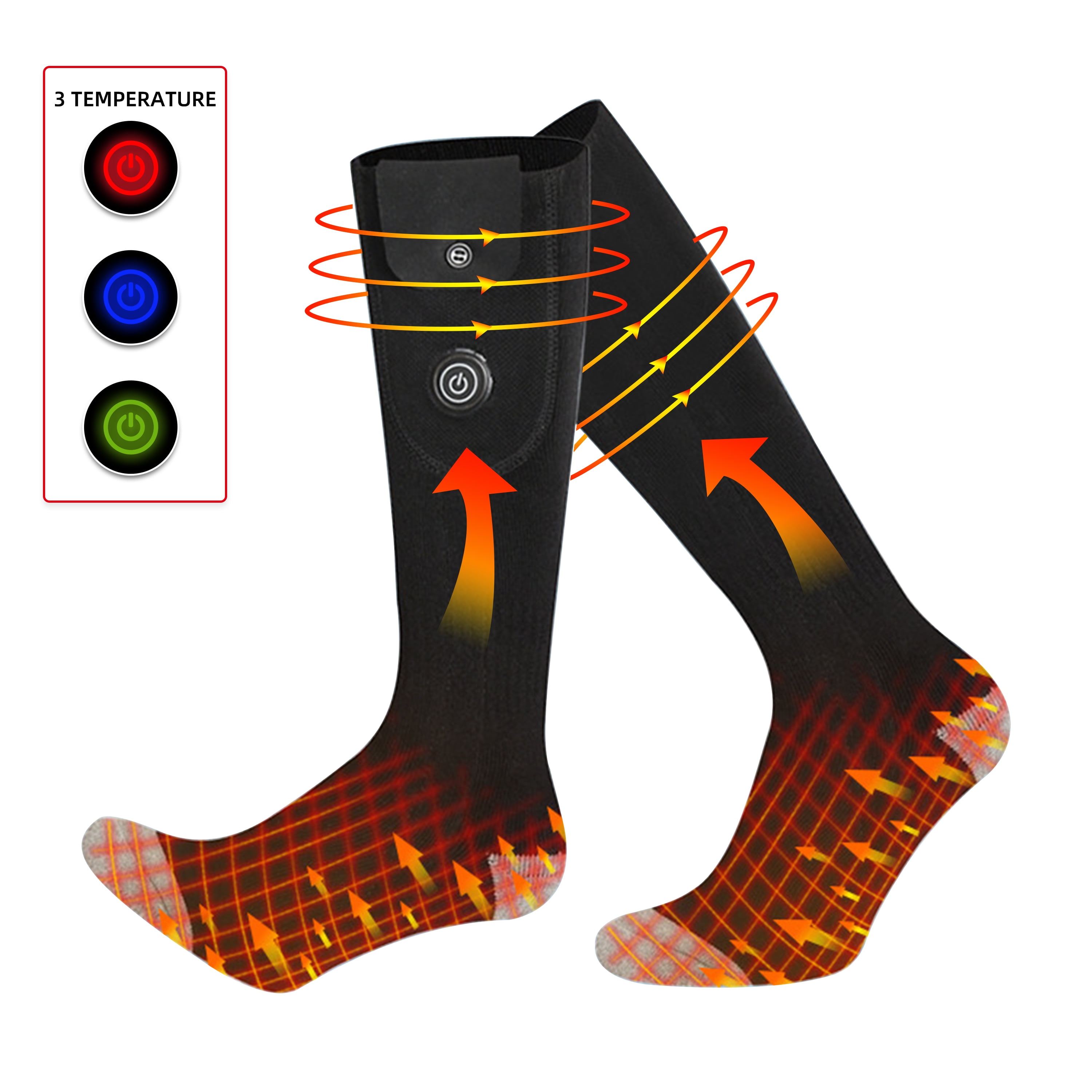 WZCPCV Rechargeable Electric Heated Socks for Men Women with